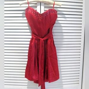 Sans Souci Dress, Strapless Ruby Red, Medium